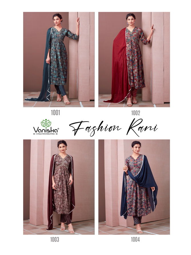 Fashion Rani By Vaniska Printed Kurti With Bottom Dupatta Wholesale Price In Surat
